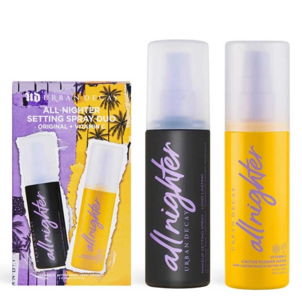 NWT-Urban Decay All Nighter Setting Spray Duo Original + Vitamin C- 118 ml each